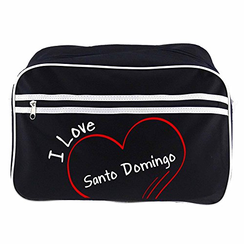 Preisvergleich Produktbild Retrotasche Modern I Love Santo Domingo schwarz