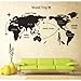 Produktbild MCHSHOP (TM) Reise-Weltkarte Wandsticker, entfernbar, Vinyl, personalisierbar, Motiv: