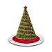 Produktbild lzn 122CM Weihnachtsbaum Rock, Plüsch Rot weißes Spleiß Baum Röcke Weihnachtszubehör Party Dekoration