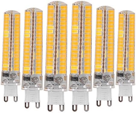 MXNET 6PCS Dimmable G9 10W 136LED 5730 SMD 900-1000 LM Warm White Cool White Silicone lamp LED Corn Bulbs AC 220-240V, LED Lighting (Color : Warm White)