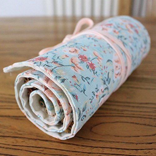 Wady Stifterolle für 72 Buntstifte und Bleistifte, aus Canvas, Stifteetui Roll-up für Künstler, Mehrzwecktasche für Reisen / Schule / Büro / Kunst (Anmerkung: ohne Farbstifte) - 4