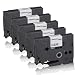 Produktbild 5x Schriftband kompatibel für Brother P-Touch TZE121 P-Touch 7100 VP P-Touch 7500 VP P-Touch 7600 VP P-Touch 900 BTS P-Touch 900BTS P-Touch 900F P-Touch 9200DX P-Touch 9200PC P-Touch 9400 9mm x 8M Schwarz auf Transparent