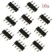 Produktbild RotSale® 10x Schwarz 4 Pin Pol Stecker Kupplung Adapter für 5050 LED Steckbrücke RGB Strip Verbinder Stecker-Stecker 4 polig