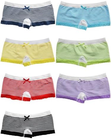 Boxer shorts Underwear Briefs Various Models Pack of 6 Retro Ladies' Women's. Hotpants Panty. Lingerie Hipster Great Quality Size S/M L/XL -  Multicoloured - UK 12