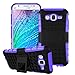 Produktbild Nnopbeclik Samsung Galaxy A3 (2015) SM-A300F Hülle, Dual Layer Rugged Armor stoßfest Handy Schutzhülle Silikon Tasche für Samsung Galaxy A3 (2015) SM-A300F - Lila + 1x Display Schutzfolie Folie