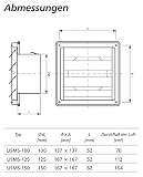 Außenverschlussklappe Edelstahl DN 200 Lüftungsgitter Abluftgitter Abluft - 2