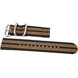 DaLuca Zweiteiliges, ballistisches NATO Nylon-Armband – Goldfinger: 26 mm