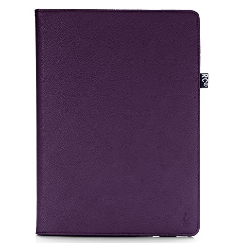 iPad Air 2 Hülle, RC iPad Air 2 / iPad 6 360 drehende Smart Hülle PU Leder Abdeckung Gehäusedeckel für Apple iPad Air 2 Sleep / Wake (Lila) - 4