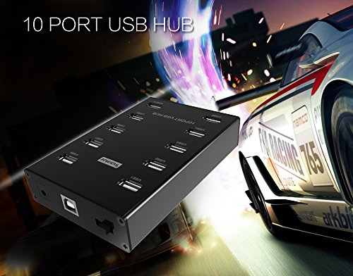 Sipolar A-300 10 Port USB 2.0 HUB für Bitcoin-Miner mit FÜHRTE Anzeige 12V 5A angetrieben - 7