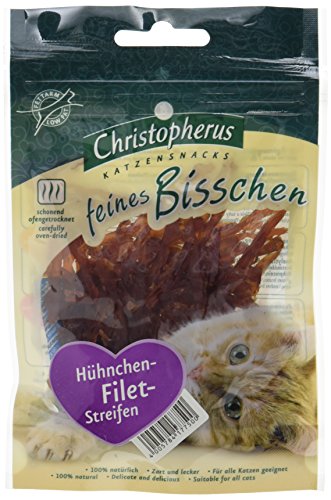 ALLCO Premium Christo pherus Snack para Gatos, Aire Caliente getr ocknet, Pollo de filetear de Rayas, Fino Avisador de Chen