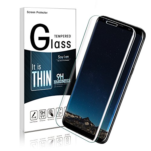 Galaxy S8 Protection Écran ,Galaxy S8 Verre Trempé ,Soyion Film Protection en Verre Trempé écran Protecteur Vitre Pour Samsung Galaxy S8 Anti Rayures (Transparent)