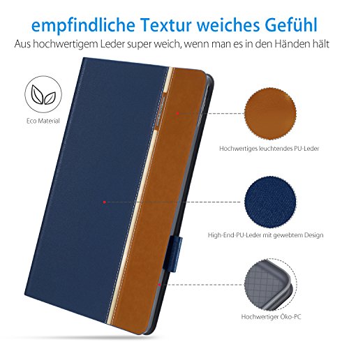AUAUA iPad Pro 9.7 Hülle, iPad Pro 9.7 PU Leder Tasche Schutzhülle Schal + Clear Schutzfolie(Gift) für Apple iPad Pro 9.7 Zoll Apple Tablet - 6