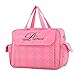 Paonies Mummy Handbag Baby Diaper Nappy Tote Nursery Changing Bag for Holiday Hospital (Pink)