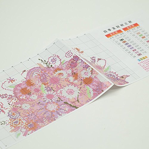 Labellevie Kreuzstich Stickerei DIY Handarbeit Stickpackung Set vom Baum des Lebens 45 * 45cm - 4