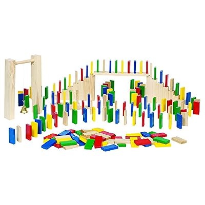Goki Toys Pure - Domino-Rallye en bois. 250 pcs