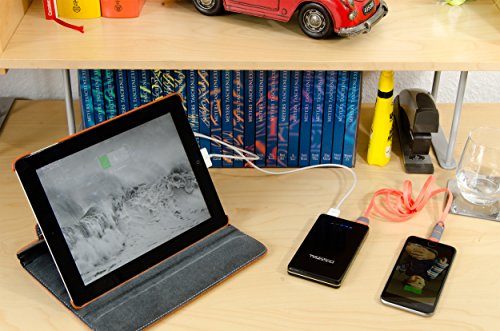 Power Bank 8000mAh Ultra leicht flach TUPower Powerbank Ladekabel Schwarz für iPhone 5 5C 5S 6 Samsung Galaxy S5 S6 S7 Edge externer Akku Smartphones - 5