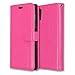 Produktbild Sony Xperia XZ/XZs Hülle, CAXPRO® Handyhülle Premium Leder Brieftasche Flip Schutzhülle mit Standfunktion und Kartenfach für Sony Xperia XZ/XZs, Rose Rot