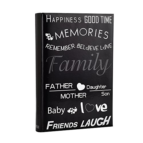 Arpan tama  o grande Vintage mariposa Memo Slip en   lbum de fotos 300  6  x 4  fotos       crema  cart  n  Black Text Design  33 x 5 x 22 cm
