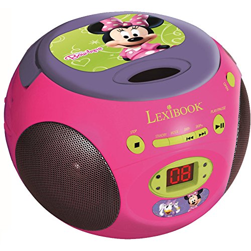 Imagen 2 de Lexibook RCD102MN - Reproductor de CD y radio con diseño de Minnie Mouse, color rosa (importado)