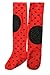 Weri Spezials Baby-Unisex ABS Terry Sole Anti Non Slip Ladybug Tights 12-18 Months Red