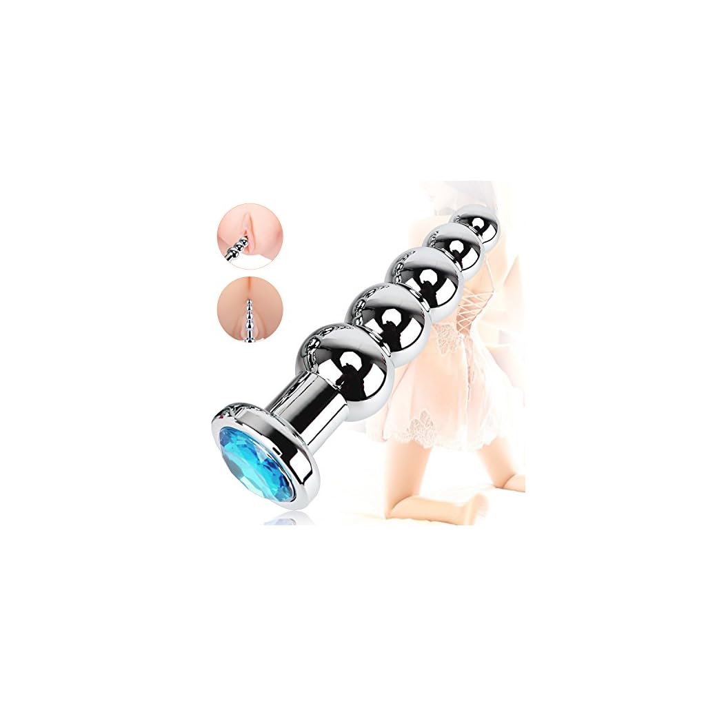 Edelstahl Anal Plug Masturbation Sex Spielzeug mit 5 Anal Kugeln
