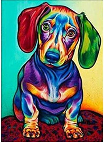 5D Diamond Painting Kit - Resin Cross Stitch Kit, DIY Handmade Embroidery Painting Animal , Crystals Embroidery , Home Decor Craft (Dog)
