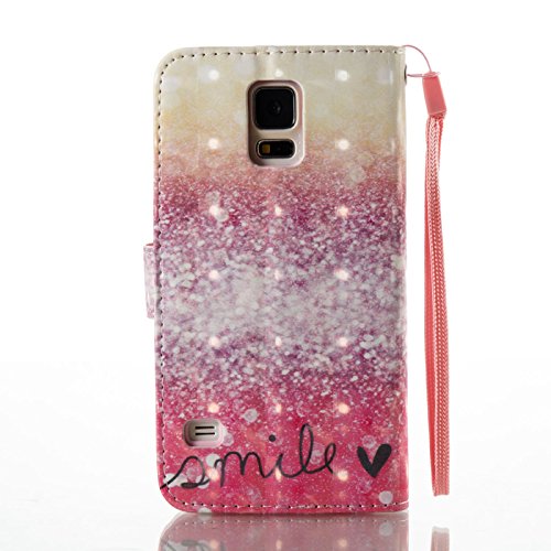 Samsung Galaxy S5 Leder Hülle,Galaxy S5 Book Case,TOYYM Folio PU Leder Wallet Tasche Case mit Standfunktion Karteneinschub und Magnetverschluß,Notebook Flip Cover Brieftasche Handytasche Innere Bumper Back Case Etui Hüllen für Samsung Galaxy S5,Wüste - 2