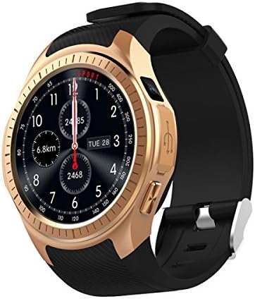Smart Phone Watch Round Screen Photo Card Heart Rate And Blood Pressure Monitoring Bluetooth Sports Watch,Gold