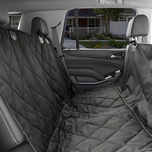 Autoschondecke oder Autositzbezug, Verstellbarer Wasser-beständiger und Rutschfester Gummi-Schutzträger Mit Anker-Sitzschutz für Universal Autos, Trucks und SUV, Hängematte Cabriolet / Schützen Ihr Auto Rücksitz Von Staub, Haar, Geruch und von Allgemeiner Zerstörung / Einfach An und Weg / Ein Muss für Alles Haustier Besitzer und Eltern - 4