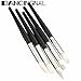 DANCINGNAIL 5Pcs/Set Nail Art Silicone Sculpture Pen Wooden Handle Nail Art Salon Tool New black