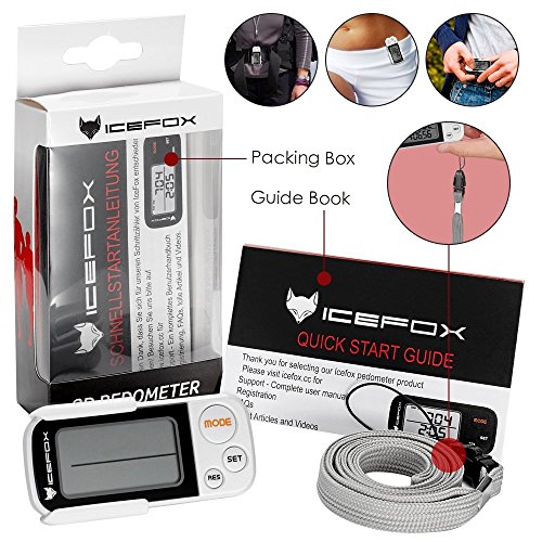 icefox® 3D Schrittzähler, mit Fitness AktivitätenZähler, bis zu 30 Tage speichert,ein akkurater Laufschrittzähler, ein Trainingszeiten- und Kalorienzähler, hält die tägliche Leistungen fest - 8