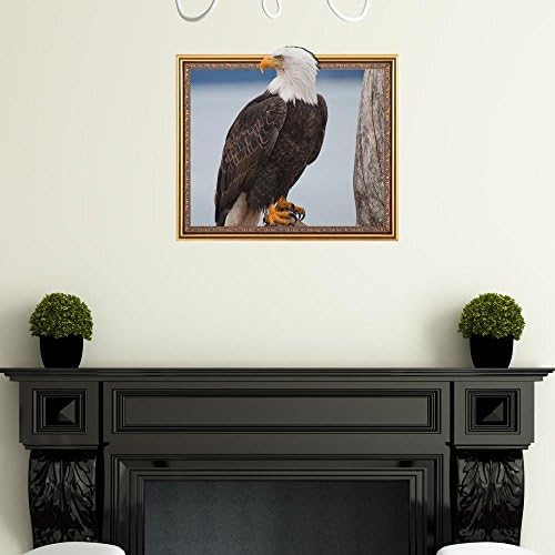 SAEJJ-3D wall sticker HD three-dimensional stereo wall stickers mural wallpaper the background of hotel bedrooms living room TV sofa bathroom perspective HD stickers wall stickers Green pigment #001 , Eagle