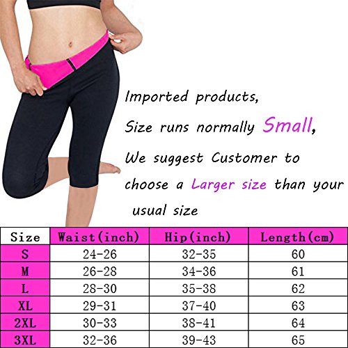 Frauen Abnehmen Workout Hose Neopren Thermo Aktiv Shaper Hot Sweaty Sauna Hosen Capri Yoga Gym Fitness Legging - 3
