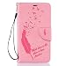 Produktbild Huawei Honor 5X Hülle, Dfly PU Leder Tasche Handyhülle im Bookstyle mit Magnet Kartenfächer Standfunktion für Huawei Honor 5X, Rosa