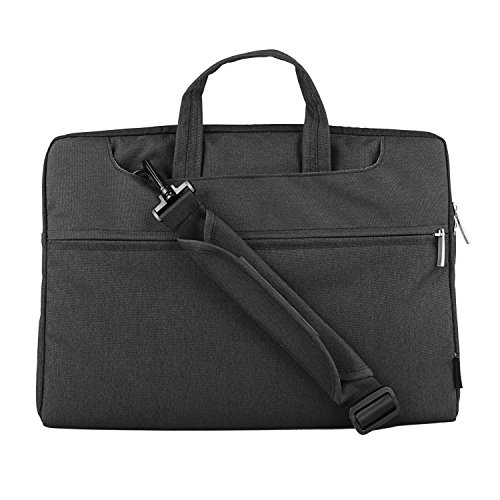 Vanwalk 15,4-Zoll-Laptop Staubdicht Waterproof Oxford Aktentasche Schultertasche Tasche Hülle Laptop / Tablet / Notebook / Macbook Pro / Air (15.4Zoll, Schwarz)