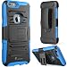 Produktbild iPhone 6 / 6S Case, i-Blason Apple iPhone 6 / 6S 4.7 Case Schutzhülle Tasche - Prime Serie 2-Schicht Holster Hülle mit Standhälter, schwenkbaren Gürtel mit Locking-Mechanismus für iPhone 6 (blau)