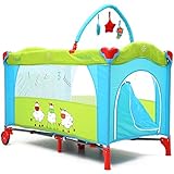 Reisebett, Laufstall Happy Baby Moskitonetz, Spielbogen, Wickelauflage, Rollen