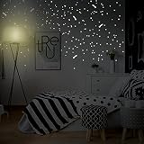 Wandkings 250 Sterne und Sternschnuppen für Sternenhimmel, extra starke Leuchtkraft, Wandsticker Leuchtaufkleber, Fluoreszierend und im Dunkeln leuchtend - 2