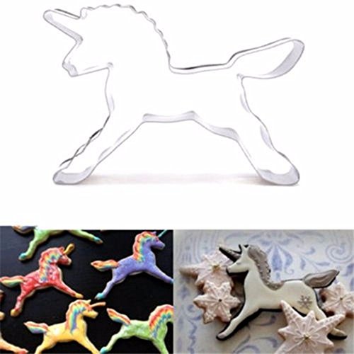 Edelstahl Einhorn-Form Unicorn Cutter DIY Cookies Fondant Form Plätzchen Keksform Ausstechformen Deko Kuchen Fondant Schneider Werkzeug - 4