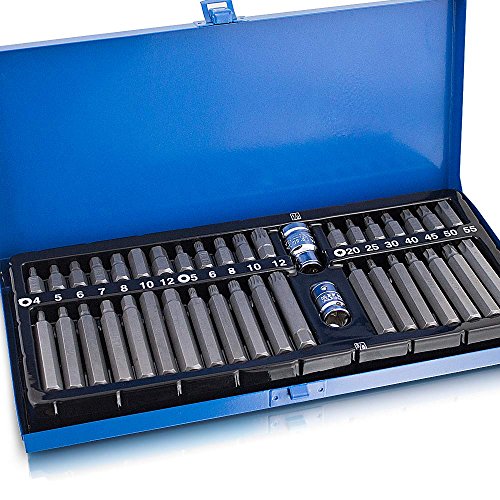 41 teiliger Bitsatz Vielzahn Torx Innen Inbus Nuss Nüsse Steck Werkzeug Bit Set