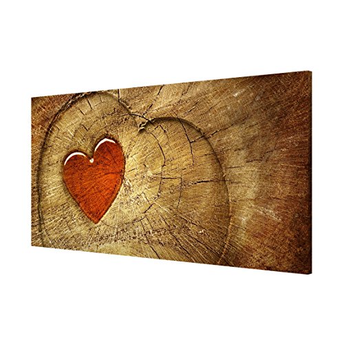 Apalis 108795 Magnettafel Natural Love Memoboard Design Quer Metall Magnet Pinnwand Motiv Wand Stahl Küche Büro, 37 x 78 cm - 3