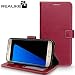 Samsung S7 Edge Cover, REALIKE™ {Imported} Premium Leather Wallet Flip Case for Samsung Galaxy S7 Edge (Royal Series - Wine) RS.649.00