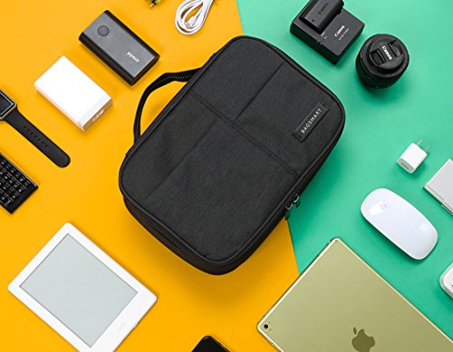 BAGSMART Universaltasche Eletronik Organizer für Kabel, Externe Festplate, ipad mini, Objektive Schwarz - 2