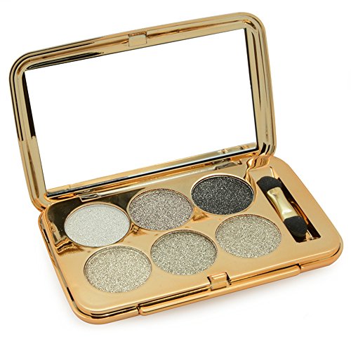 Ucanbe 6 Color Diamon Flash Shimmer Glittering Eyeshadow Palette Dramatic Eye Makeup Kit,No.2