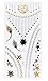 TAFLY Necklace Tempoary Tattoos Star Floral Assortment Glitter Metallic Gold Silver Temporary Flash Tattoos 6 Sheets