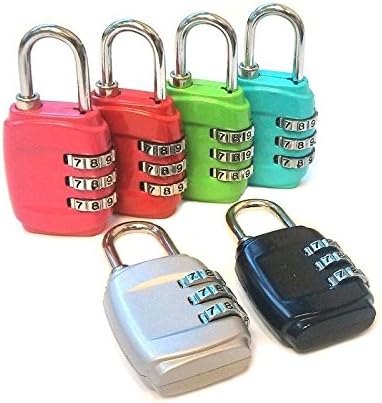 Metal Security Combination Lock 3 Digit Padlock for School Gym Locker,Luggage Suitcase Baggage Locks,Filing Cabinets,Toolbox,Case (Red)