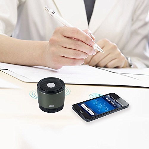 August MS425G Mini Altoparlante Bluetooth con Microfono - Potente Altoparlante Portatile Senza fili con VivaVoce - Compatibile con gli iPhones, Samsung, Galaxy, Nokia, HTC, Blackberry, Google, LG, Nexus, iPad, Tablet, Telefoni cellulari, Smartphones, PC's, Laptops  (Verde)