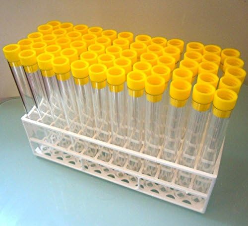 60 x 150 mm x 17 mm Tubes with Tray and Neutral Stoppers (Yellow Stopper)