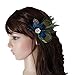 Tinksky Peacock Feather Decor Hair Clip Hair Pin Hair Accessories