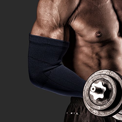 [Armstulpe] FREETOO Konpression unterarmbandage gestricktes Ellbogenbandage für Basketball Tennis und Badminton Arm Sleeve für Damen und Herren ist beide Arm gültig - 7